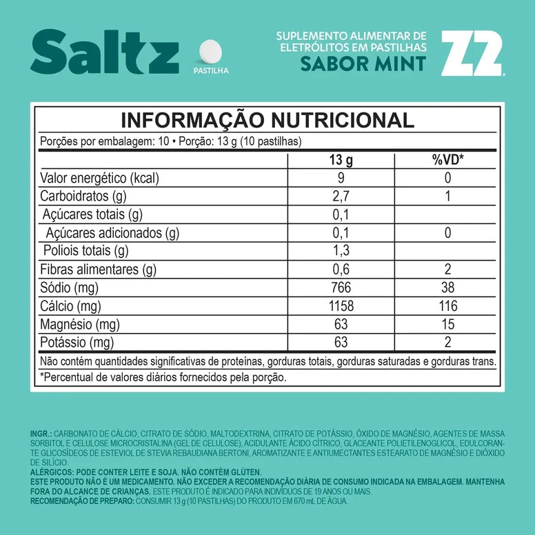 SALTZ - ELETROLITOS EM PASTILHA